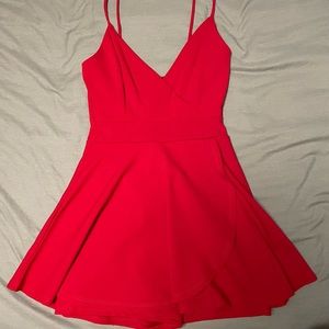BRAND NEW AKIRA mini red romper dress